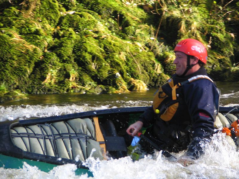 Canoes In Water. in canoes, white water,